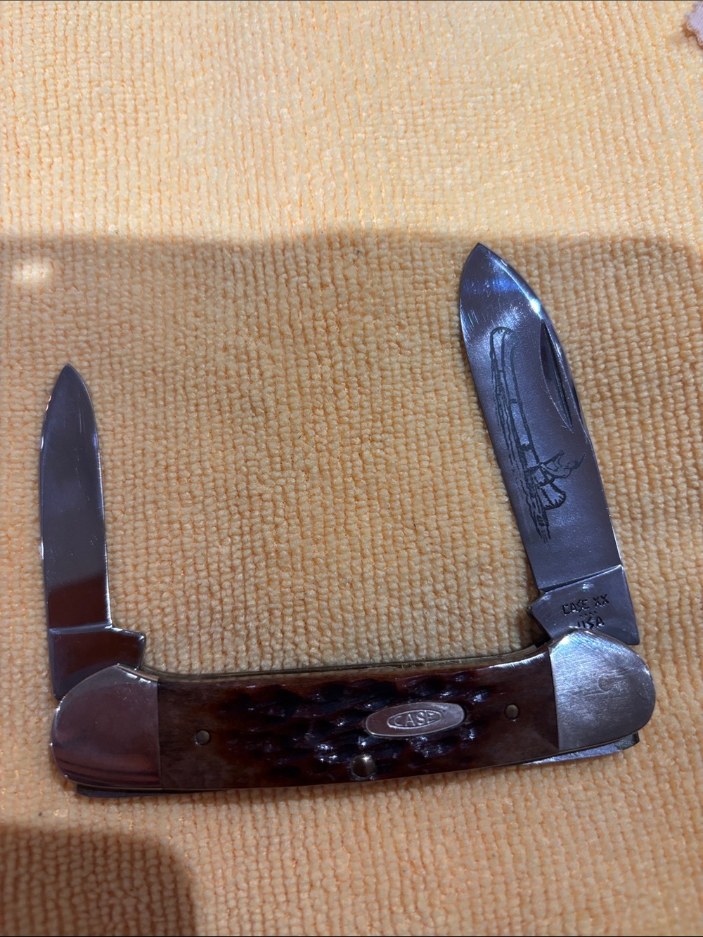 Case XX Lightening USA 4 dot 1986 Canoe Knife 62131